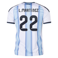 Argentina 2026 Home Jersey Lautaro Martínez #22