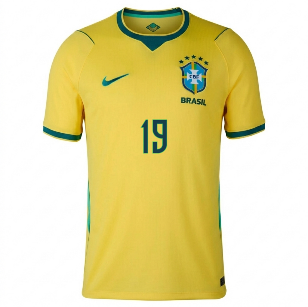 Brazil 2026 Home Jersey Endrick #19