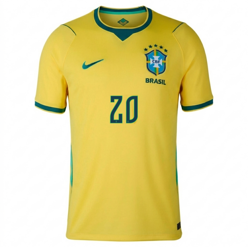 Brazil 2026 Home Jersey Estêvão #20