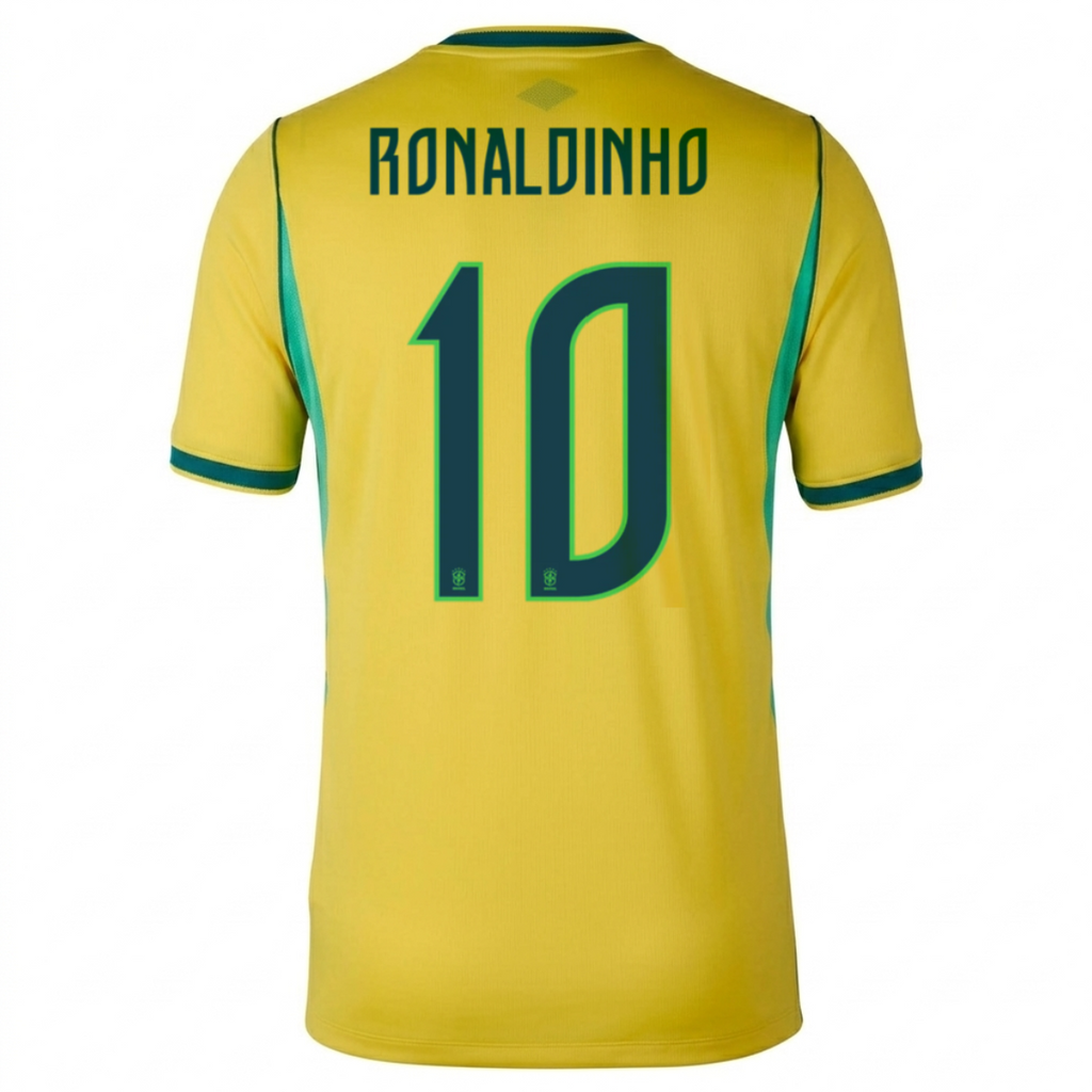 Brazil 2026 Home Jersey Ronaldinho #10