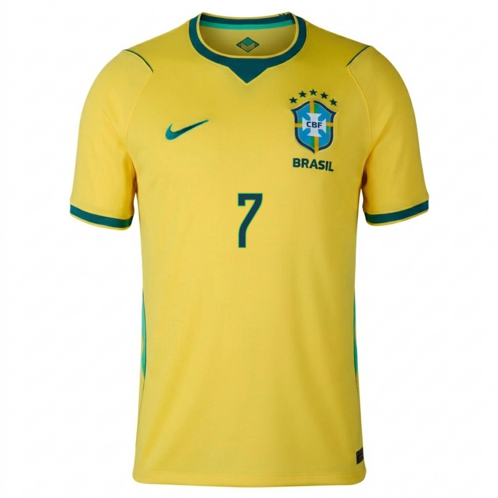 Brazil 2026 Home Jersey Vini Jr. #7