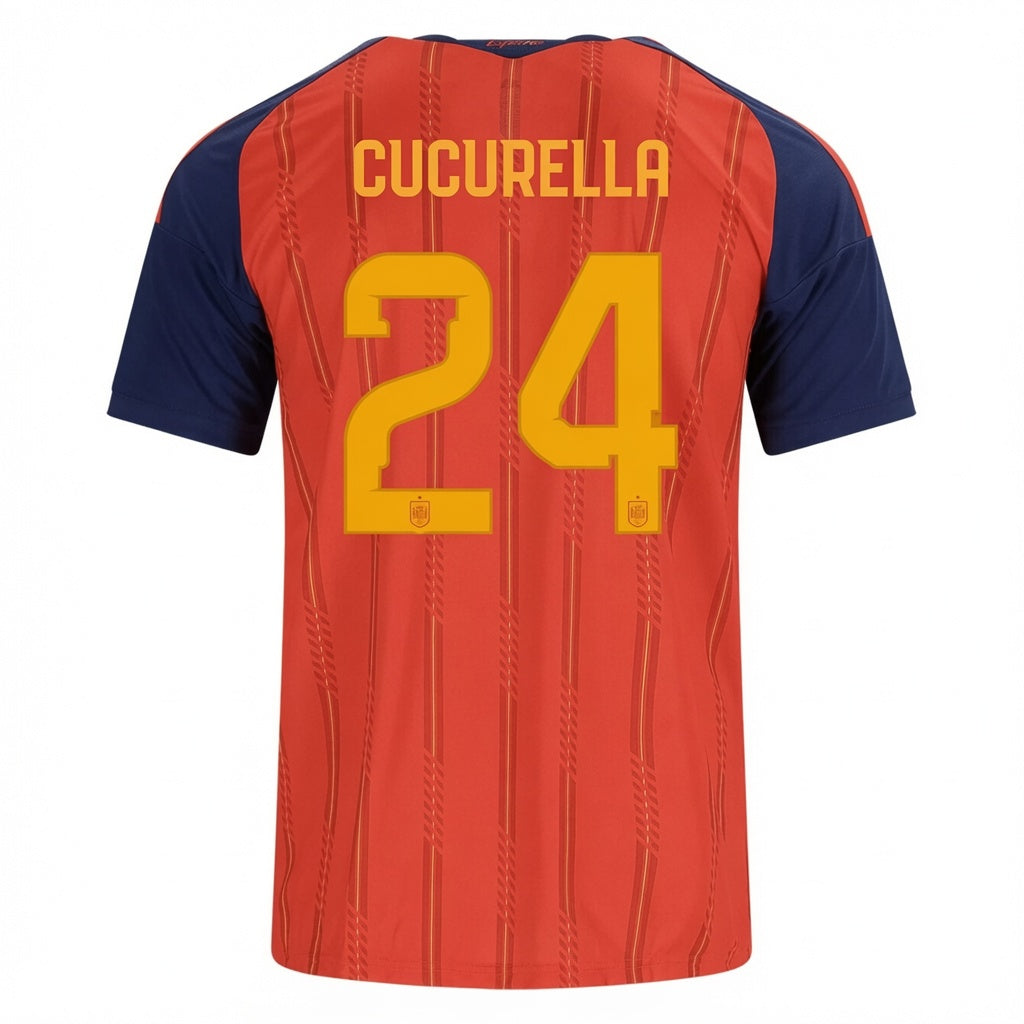 Spain 2026 Home Jersey Cucurella #24 - 2 Stars