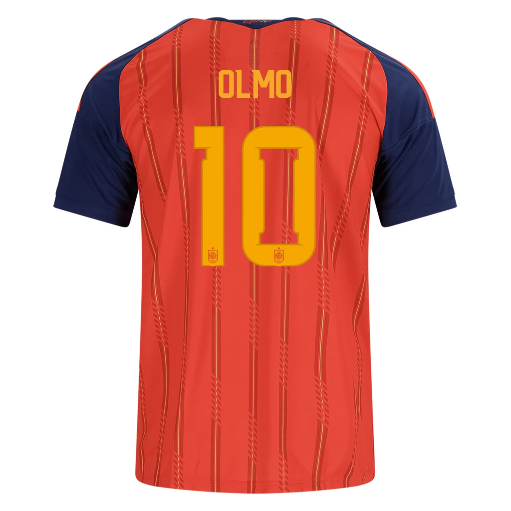 Spain 2026 Home Jersey Dani Olmo #10  - 2 Stars