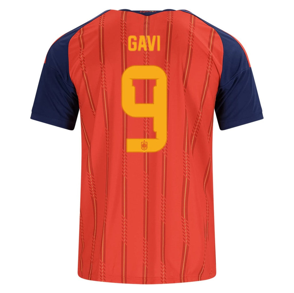 Spain 2026 Home Jersey Gavi #9  - 2 Stars