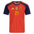 Spain 2026 Home Jersey Mikel Oyarzabal #21  - 2 Stars