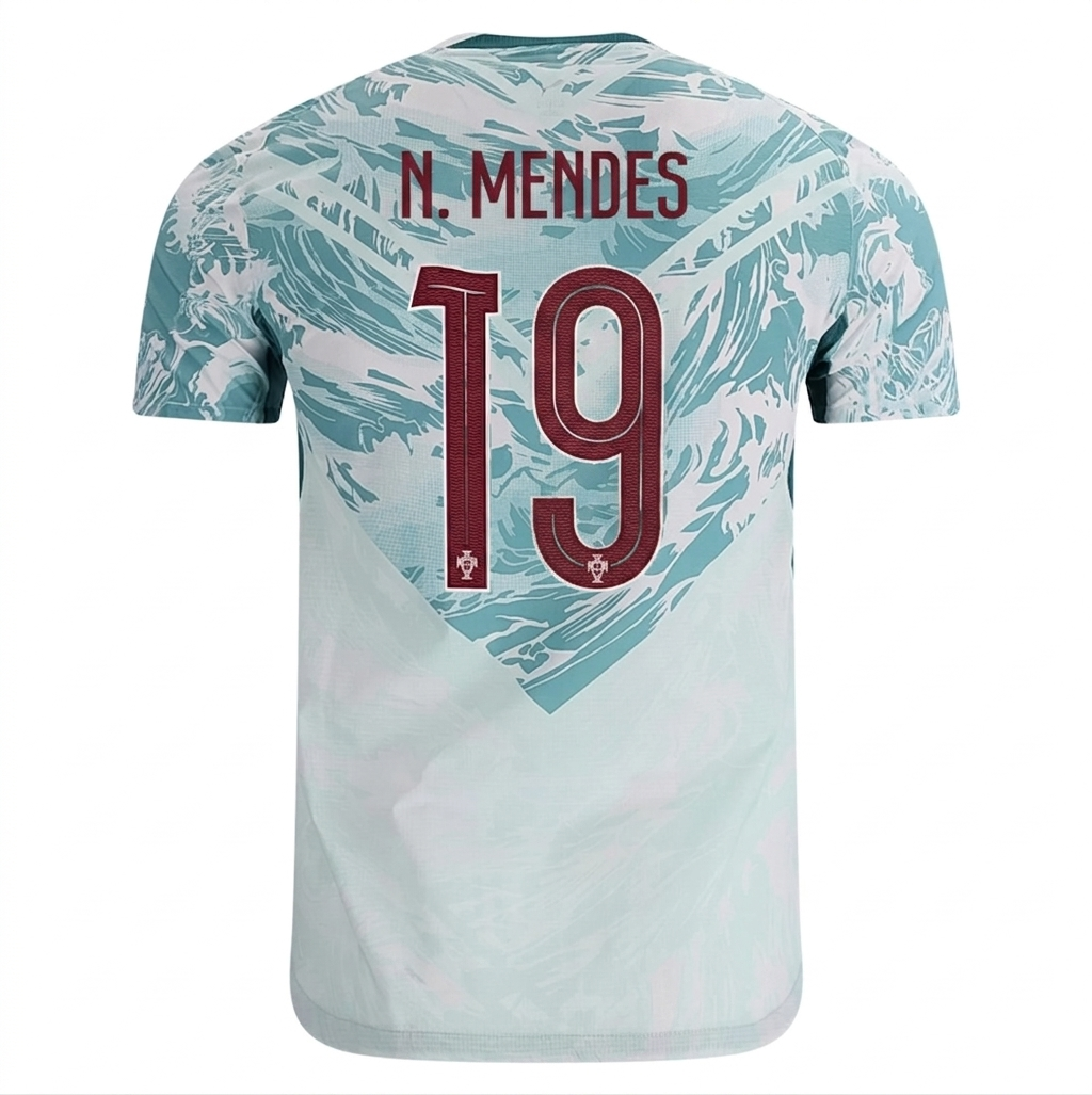 Portugal 2026 Away Jersey Nuno Mendes #19