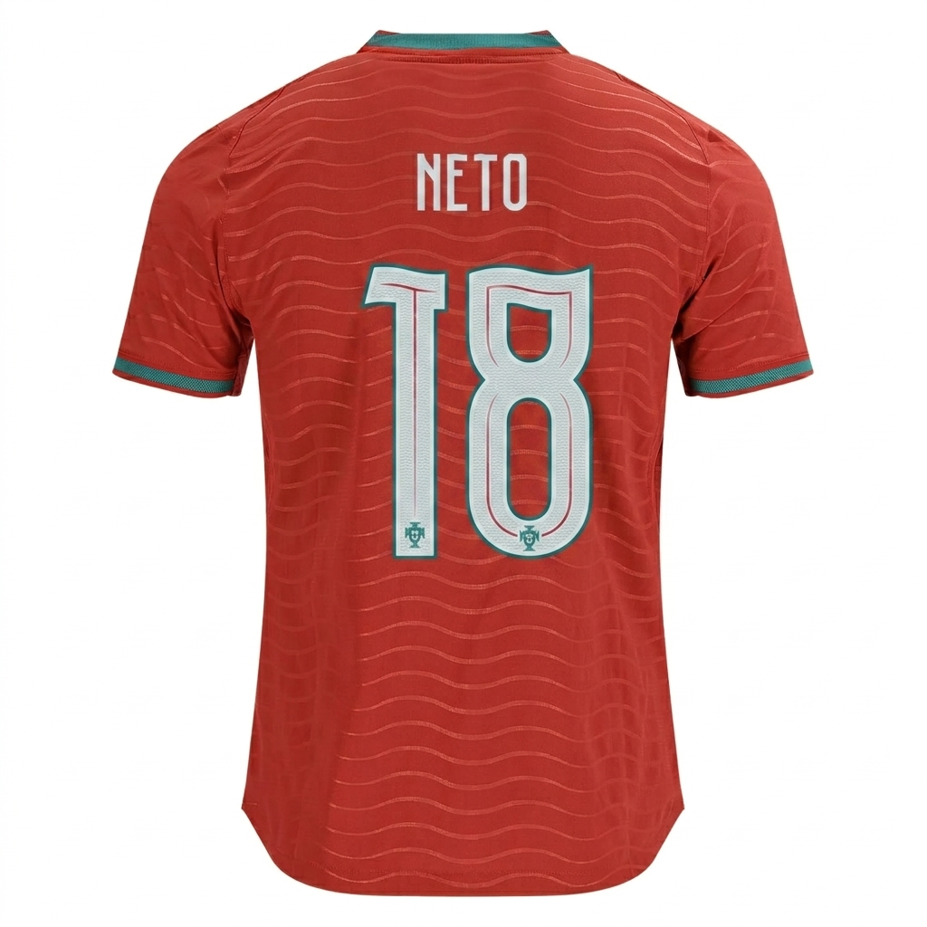 Portugal 2026 Home Jersey Pedro Neto #18