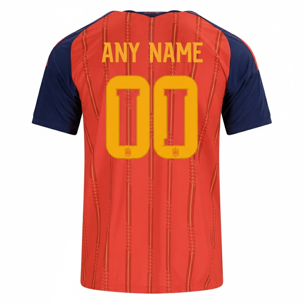 Spain 2026 Home Jersey Custom - 2 Stars