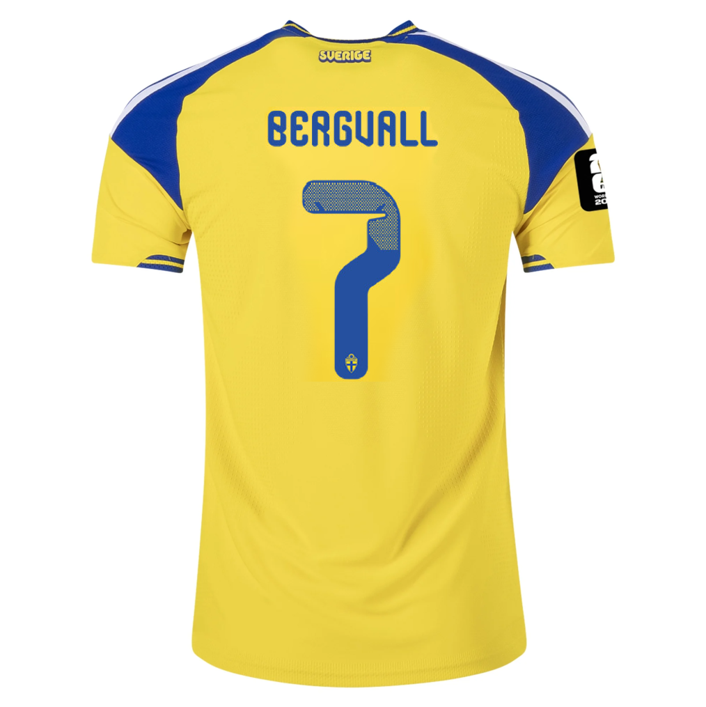 Sweden 2026 Home Jersey Lucas Bergvall #7
