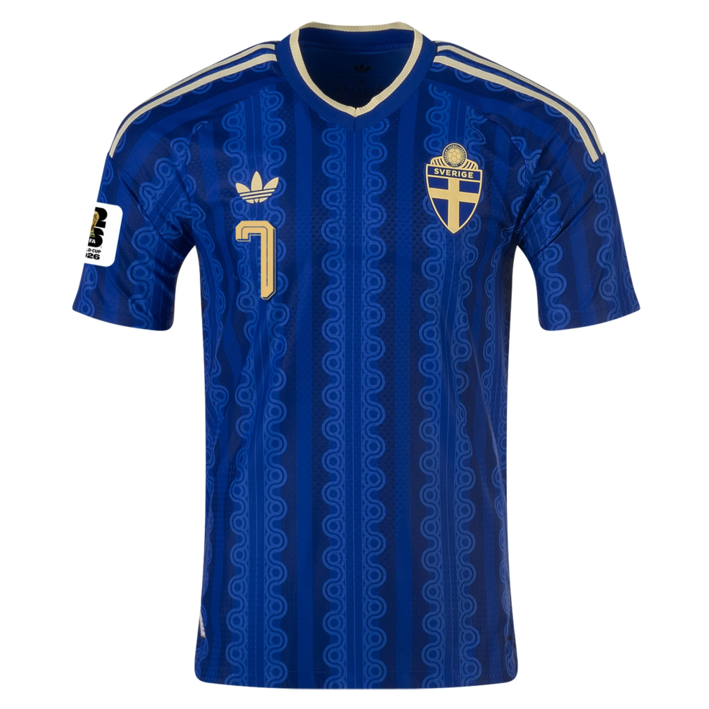 Sweden 2026 Away Jersey Lucas Bergvall #7